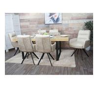Mendler HWC-G66 - Lot de 6 chaises // Tissu crème