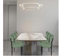 Lot de 6 Chaises de Salle à manger PIPIPOXER,Chaise de Cuisine en Teddy Flanelle et Métal,Ergonomique Design,50x50x75 cm,Vert