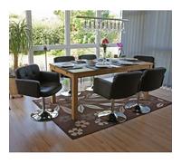 MENDLER Orlando - Lot de 6 chaises pivotantes marron