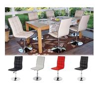 Mendler Chaises de séjour HWC-C41 - Similicuir Noir
