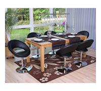 Lot de 6 chaises de séjour Palerme, salle à manger, simili-cuir, noir