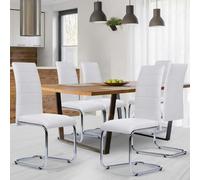 Lot de 6 chaises mia blanches pour salle à manger