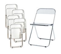 Lot de 6 chaises pliantes Pornainen transparent