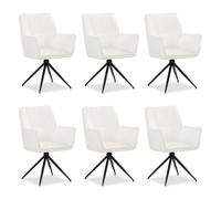 Lot 6 chaises oeuf modernes blanc