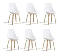 Lot de 6 chaises scandinaves blanches - Nicosie - DESIGNETSAMAISON