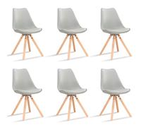 Lot de 6 chaises scandinaves grises - Helsinki - DESIGNETSAMAISON