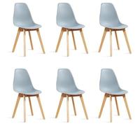 Lot de 6 chaises scandinaves grises - Onir - DESIGNETSAMAISON