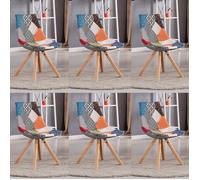 Lot de 6 chaises scandinaves patchwork - Minsk - DESIGNETSAMAISON