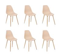Lot de 6 Chaises "Taho" 86cm Beige