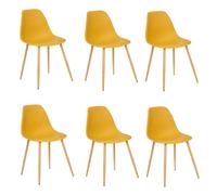 Lot de 6 Chaises Taho 86cm Ocre