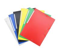 Waytex Lot de 6 chemises à élastiques 3 rabats Polypro souple 4,5/10e A4 - coloris assortis