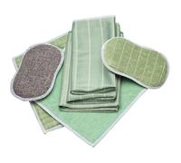 Lot de 6 Chiffon Bambou Microfibre Nettoyer et lustrer Toutes Les Surfaces Lisses et fragiles 2 lavettes 2 lustreuses Étiquette