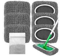 Lot de 6 Chiffons en Microfibre | Lingettes de sol sèches réutilisables pour balai Swiffer Wet & Dry et pour un entretien rapide de la surface