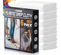 Lot de 6 chiffons en plastique pour peinture de 2,7 m