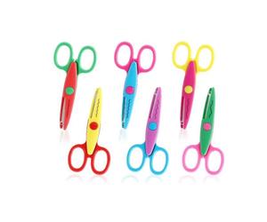 Lot de 6 Ciseaux de Bricolage pour Enfants, 6 Formes de Coupe Différentes, Ciseaux à Papier pour Enfants, Crèche, Débutants,