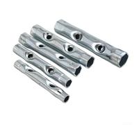 Lot de 6 clés à douille tubulaires en acier au carbone à double extrémité pour boîtier de filtre et boulons de zone confinée