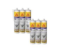 Lot de 6 colles mastic SIKA Sikaflex-112 Crystal clear - Transparent - 290ml