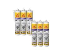 Lot de 6 colles mastic SIKA Sikaflex-112 Crystal clear - Transparent - 290ml