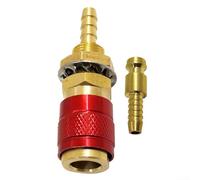 Lot de 6 connecteurs rapides pour gaz et eau 8 mm en laiton pour machines à souder TIG modèles 12, 18, 20, 27, raccords de tuyau, entretien du traitement du métal, plusieurs couleurs (rouge)