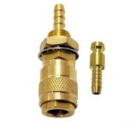 Lot de 6 connecteurs rapides pour gaz et eau 8 mm en laiton pour machines à souder TIG modèles 12, 18, 20, 27, raccords de tuyau, entretien du traitement du métal, plusieurs couleurs (jaune)