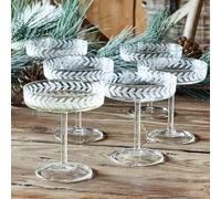 Lot de 6 coupes à champagne Macomb transparent H/Ø env. 12/11 cm