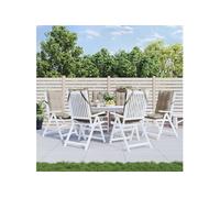 Lot de 6 Coussins de Chaise à Dossier Haut, Galette de Siège Imperméable, Coussin d'Extérieur Anti-glissement Jardin 377628
