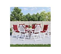 Lot de 6 Coussins de Chaise à Dossier Haut, Galette de Siège Imperméable, Coussin d'Extérieur Anti-glissement Jardin 377631
