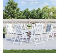 vidaXL Lot de 6 coussins de chaise à dossier haut 377658 Imperméable anti-glissement Blanc G