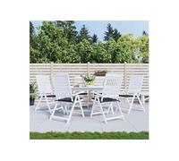 vidaXL Coussins de chaise de jardin lot de 6 motif à carreaux noir
