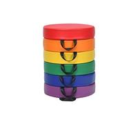 Lot de 6 Coussins de Chaise GIANTEX pour Enfant avec Poignées Multicolores ?38 x 8CM Coussins D'assise Rond avec Fermeture Eclair