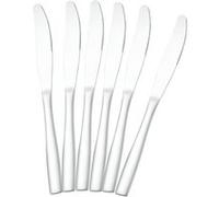 Cheffinger Lot de 6 Couteaux de Table 23cm en Acier Inoxydable Haute Résistance Argent