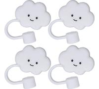 Lot de 6 couvercles à paille en silicone - bouchons anti-poussière pour pailles - étui pour pailles Stanley - pailles réutilisables - pour les voyages - à la maison - en extérieur - résistants - 4 cou