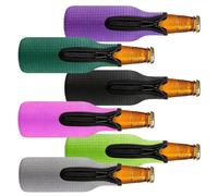 Lot de 6 couvercles de bière en caoutchouc texturé antidérapant, parfaits pour rafraîchir les boissons lors des barbecues et des rassemblements, couvre-gobelets polyvalents