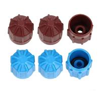 Lot de 6 couvercles de valve de climatisation pour systèmes R134a, haute et basse pression, pour valves M8 et M10, ABS et codage marron, lot de 6