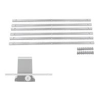 Lot de 6 crémaillères pour portail coulissant, rail denté en acier galvanisé, 600 cm de long, pour entraînement de portail coulissant, pièce de rechange