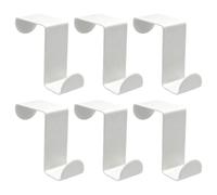 Lot de 6 Crochets de Porte en Acier Inoxydable blanc Mat,portemanteau porte, crochet porte manteau, portema nteau enfant, Serviettes et Accessoires, Installation sans Perçage, Durable et Polyvalent