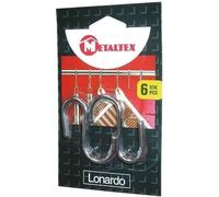 Lot de 6 crochets en acier chrome - METALTEX - Lonardo - Contemporain - Design