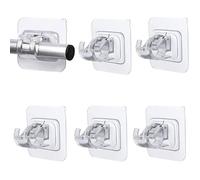 Lot de 6 crochets pour tringle à rideaux, support de tringle à rideaux, crochets auto-adhésifs pour rideaux, aucun perçage requis