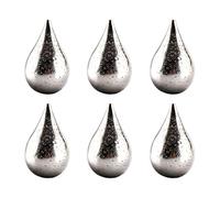 Lot de 6 cubes de glace réutilisables en métal en forme de goutte - Pierres de refroidissement - Pour pendaison de crémaillère, bar, fête des pères, boissons sodas et cocktails