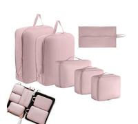 Lot de 6 cubes de rangement de - Système de pochette de rangement respirant, design de l'organisation des valises, kit de léger et durable | Utilisation pour hommes, femmes