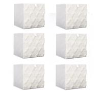 Lot de 6 cubes de rangement pliable losange - 30 x 30 cm - Beige