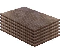 Lot de 6 Dalles de sol Clipsables Marron Taupe 116x76x3cm Polypropylène Revêtement de Sol Modulable 4.61m2 INTEC