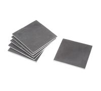 Lot de 6 Dessous de Verre Ardoise 10x10cm Gris
