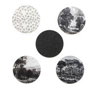 Lot de 6 Dessous de Verre Black Forest 11cm Noir