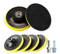 Lot de 6 disques abrasifs de 125 mm pour meuleuse excentrique et perceuse avec adaptateur de perçage M14 avec mandrin de serrage pour papier abrasif excentrique