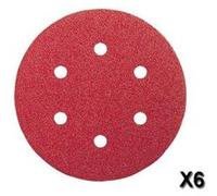 Bosch Disques abrasifs 2608607247 Ø150 mm auto-agrippants grains 60/120/240, lot de 6