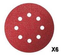 Lot De 6 Disques Abrasifs Expert For Wood Ø 125 Mm 8 Trous Gr 60-120-240 Bosch 2608605112 G