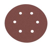 Lot de 6 disques de ponçage perforés Flexovit 150mm grain 120