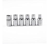 Lot de 6 douilles 1/4" pour douilles Torx Star pour E4 E5 E6 E7 E8 E10 Tailles compatibles avec les poignées à cliquet standard