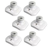Lot de 6 douilles de plafond à visser E27, douille de garage E27, AC 220-240 V, support de douille pour ampoule LED, base de plafon
